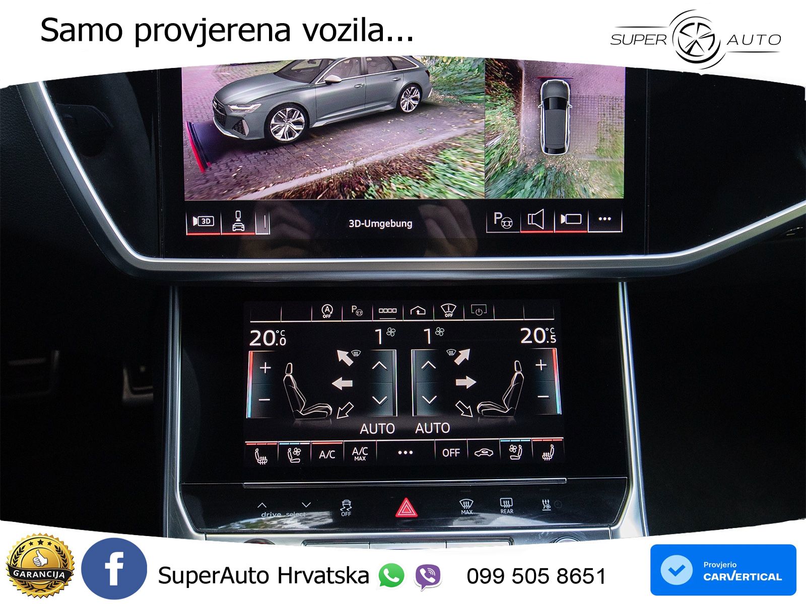Audi RS6 Avant 4.0 TFSI V8 (600 KS) quattro Tiptronic ZRAČNI+ACC+GR SJED+KAM+PANO