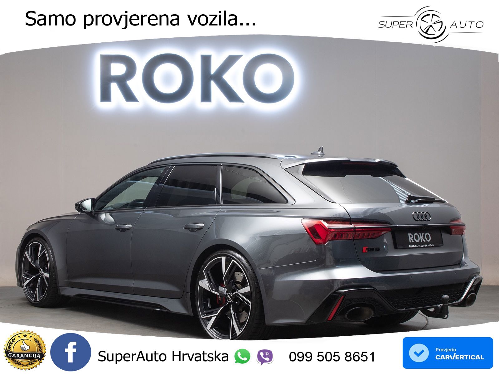 Audi RS6 Avant 4.0 TFSI V8 (600 KS) quattro Tiptronic ZRAČNI+ACC+GR SJED+KAM+PANO