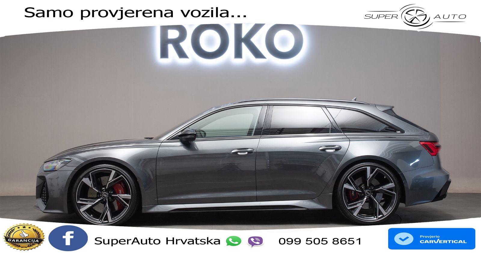 Audi RS6 Avant 4.0 TFSI V8 (600 KS) quattro Tiptronic ZRAČNI+ACC+GR SJED+KAM+PANO