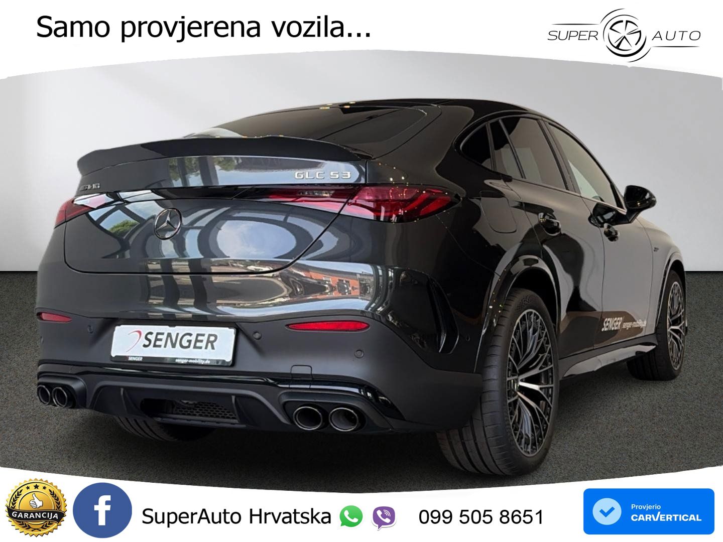 Mercedes GLC Coupe AMG 53 (449 KS) 4MATIC+ AMG SPEEDSHIFT TCT 9G ACC+HEAD+GR SJED+360+PANO