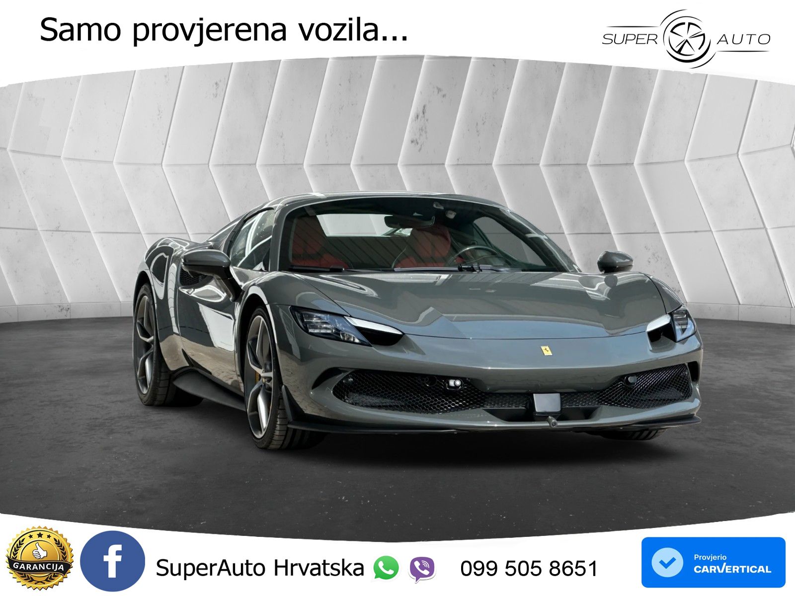 Ferrari 296 GTS 3.0 V6 (830 KS) F1 DCT LED+ACC