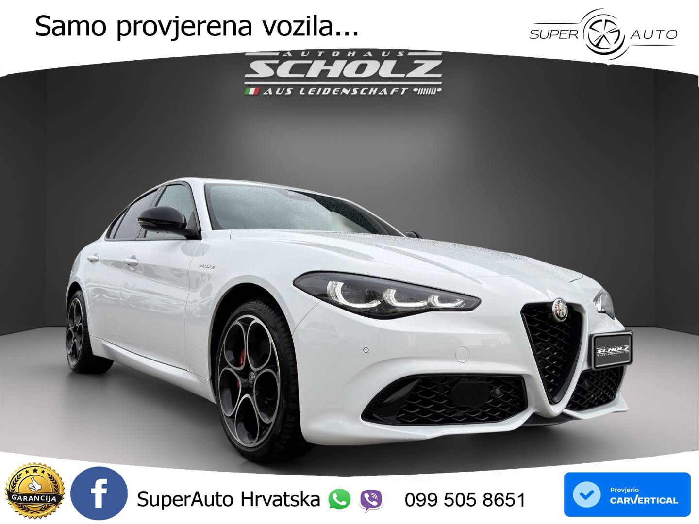 Alfa Romeo Giulia 2.0 Turbo (280 KS) Q4 Automatic LED+GR SJED+ACC