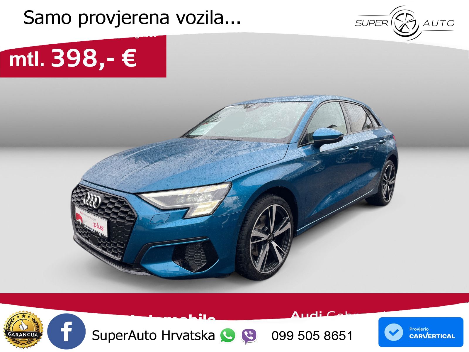 Audi A3 40 TFSI (190 KS) quattro S tronic S line MATRIX+GR SJED+KAM