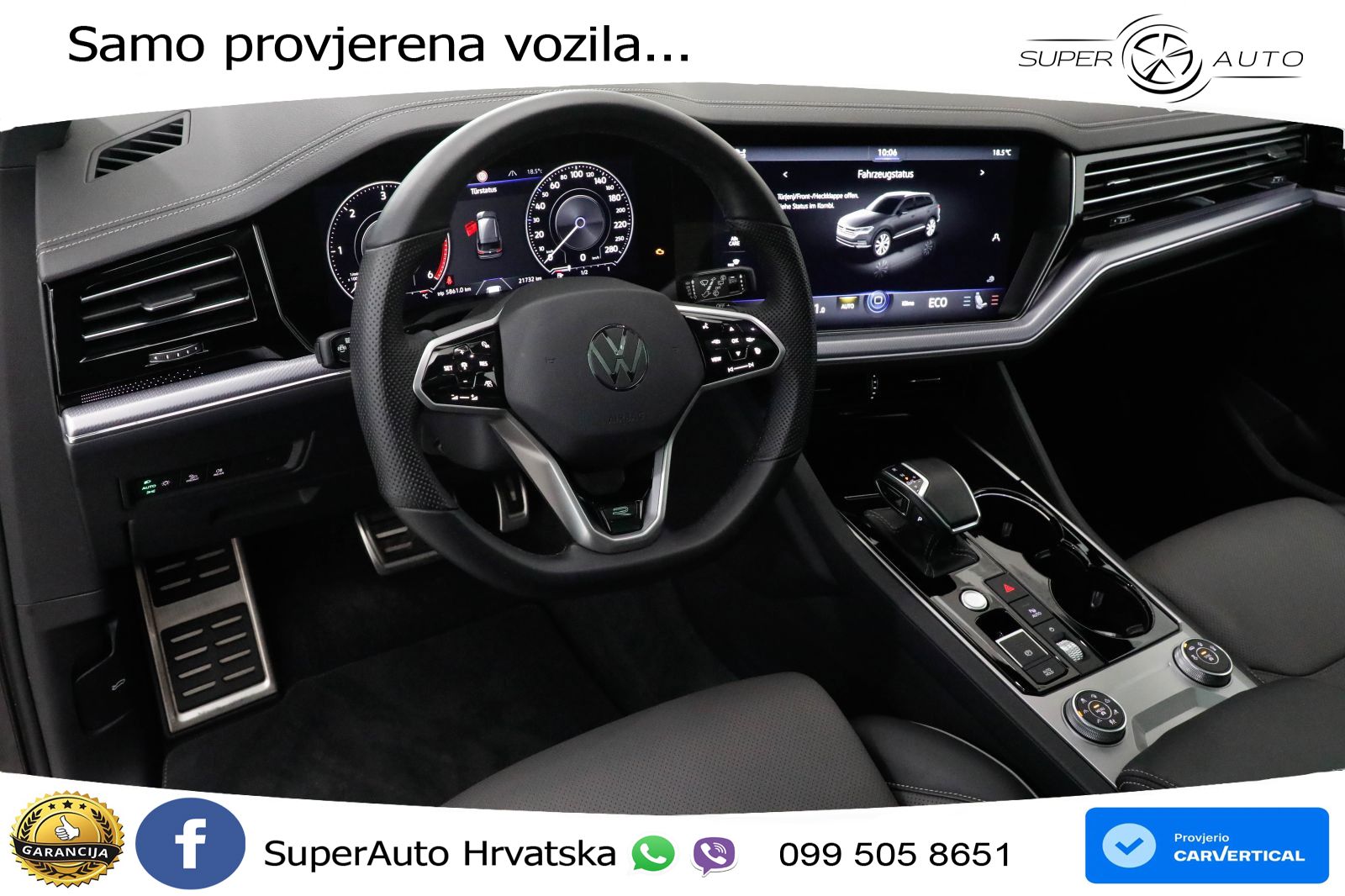 Volkswagen Touareg 3.0 V6 TDI (286 KS) 4MOTION Tiptronic R-Line ZRAČNI+ACC+GR SJED+KAM+PANO