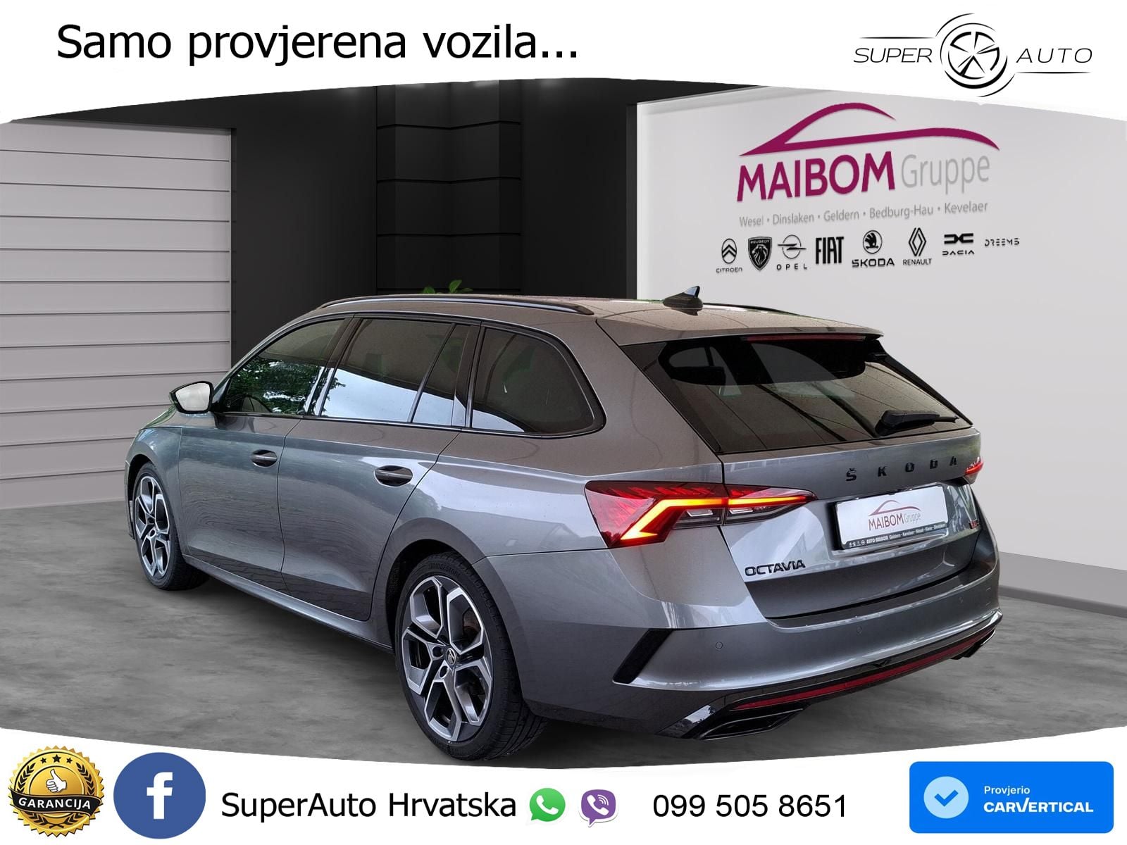 Škoda Octavia Combi RS 2.0 TDI (200 KS) 4x4 DSG LED+GR SJED+ACC