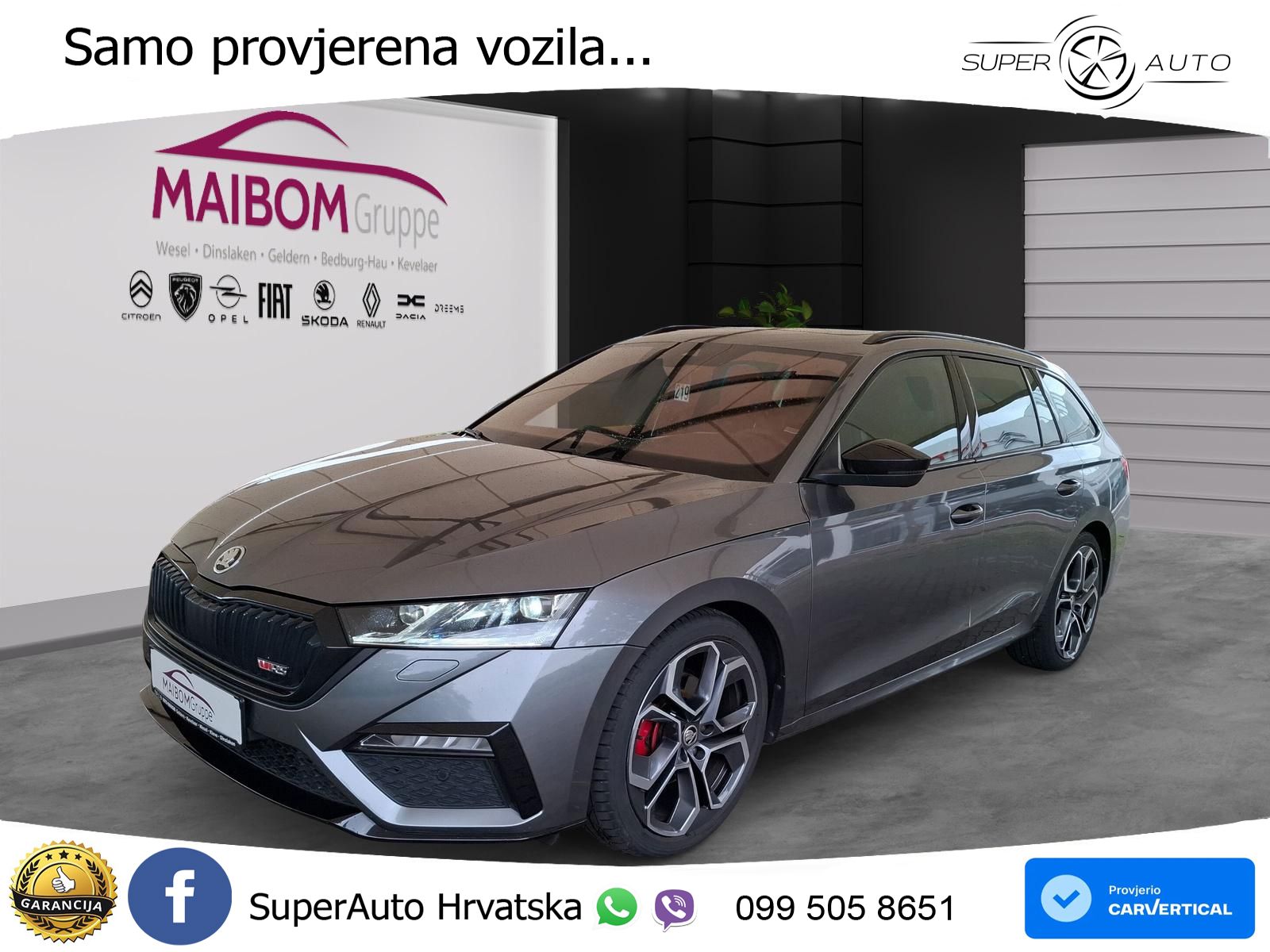 Škoda Octavia Combi RS 2.0 TDI (200 KS) 4x4 DSG LED+GR SJED+ACC
