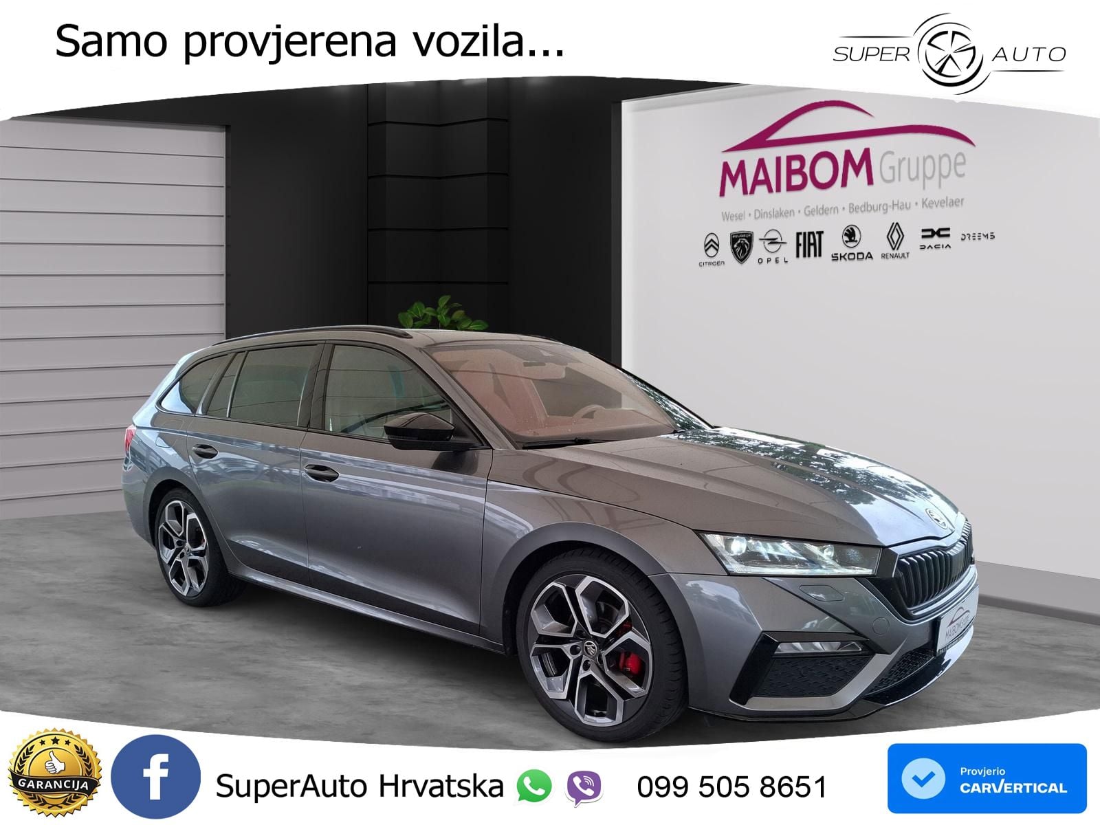Škoda Octavia Combi RS 2.0 TDI (200 KS) 4x4 DSG LED+GR SJED+ACC