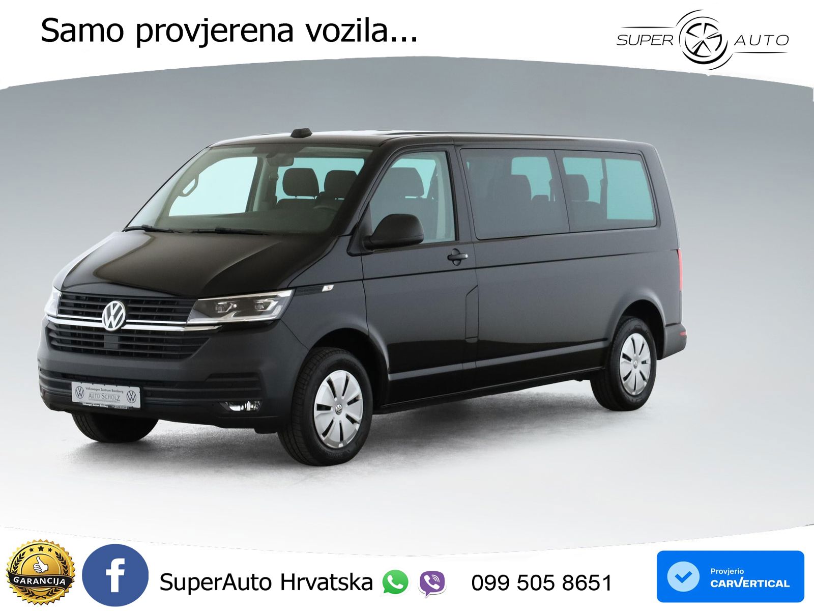 Volkswagen T6.1 Transporter Kombi 2.0 TDI+LR+9-SITZER+RFK 150 KS