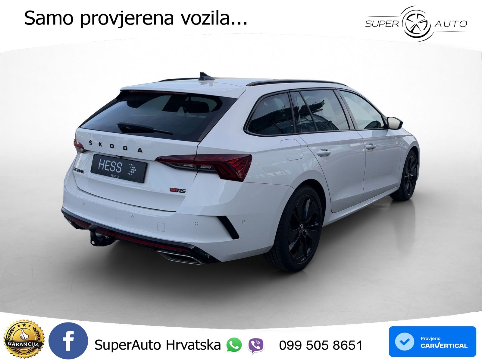 Škoda Octavia Combi RS 2.0 TDI (200 KS) DSG LED+GR SJED+ACC