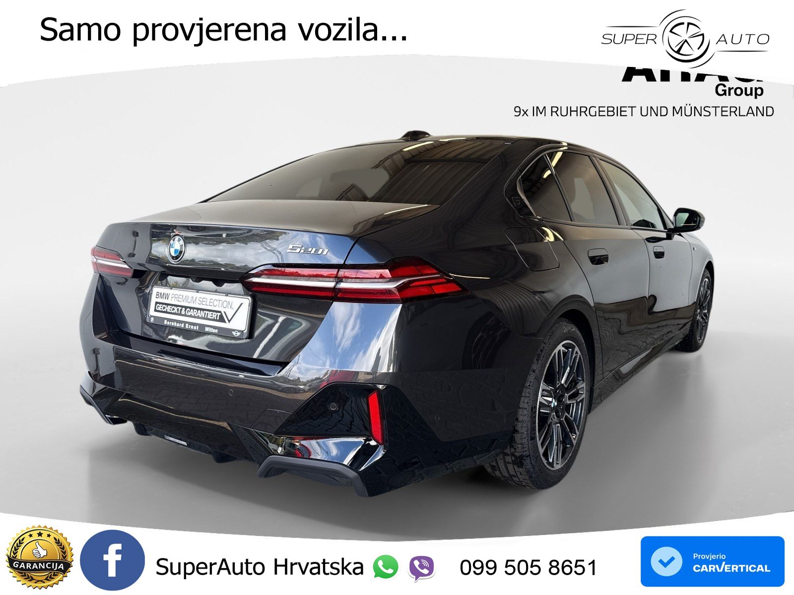BMW 520i (208 KS) Steptronic M Sport ACC+HEAD+4xGR SJED+360+PANO