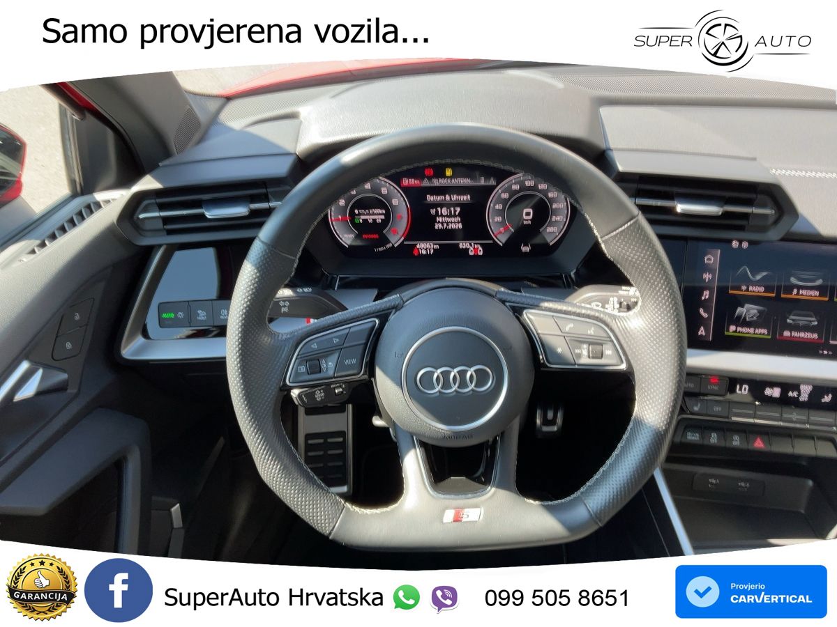 Audi A3 35 TFSI (150 KS) S line MATRIX+GR SJED+KAM