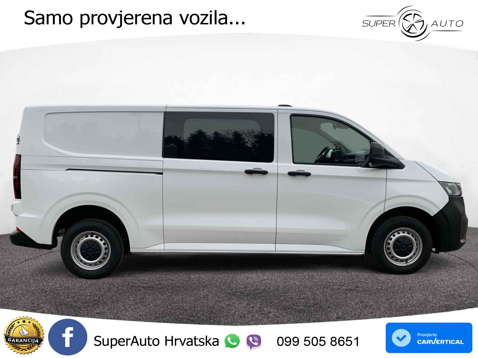 Volkswagen T7 Transporter Kasten LR LANG Autom. FLÜGEL*CAM* 150 KS