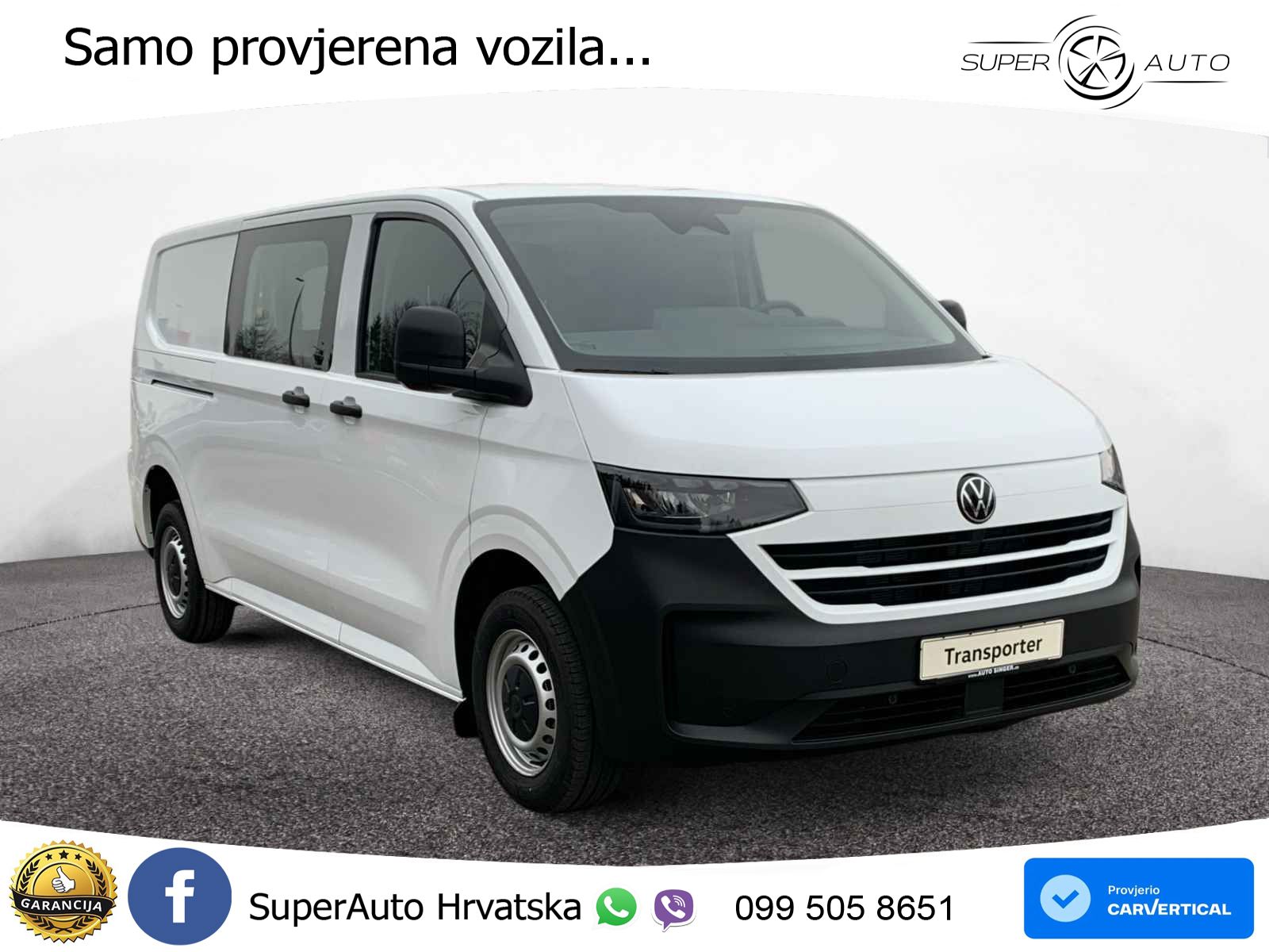 Volkswagen T7 Transporter Kasten LR LANG Autom. FLÜGEL*CAM* 150 KS