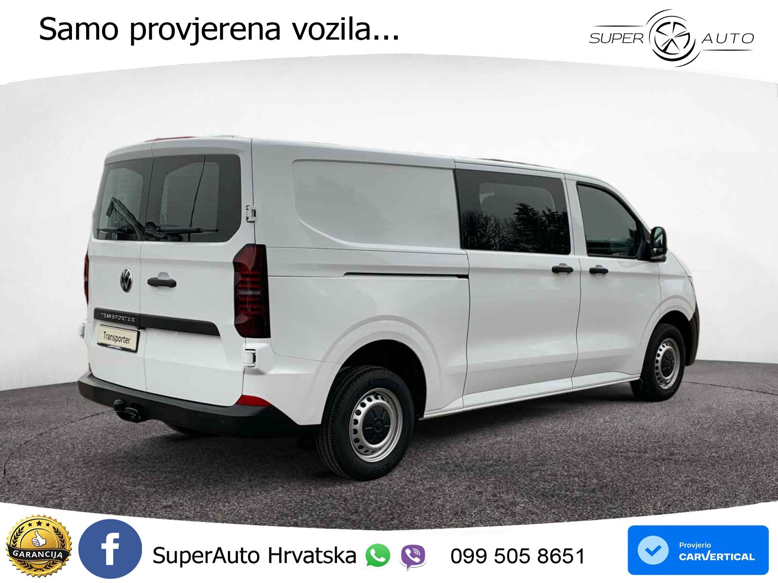 Volkswagen T7 Transporter Kasten LR LANG Autom. FLÜGEL*CAM* 150 KS