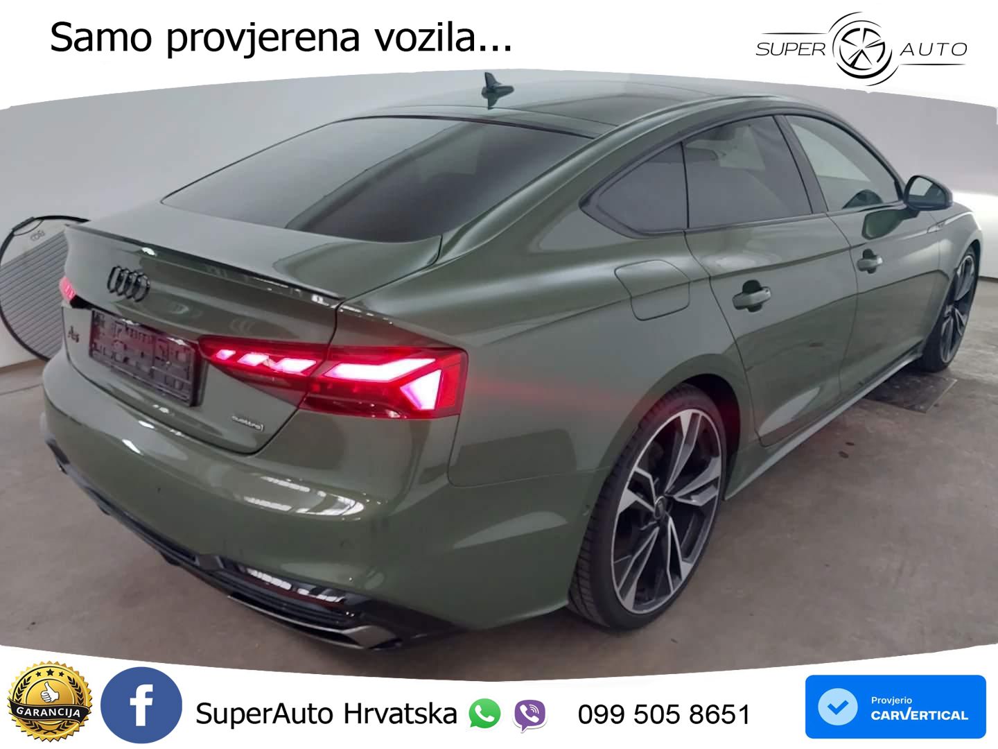 Audi A5 Sportback 45 TFSI (265 KS) quattro S tronic 2x S line LED+GR SJED+ACC