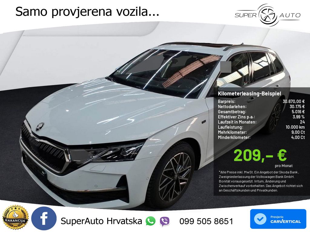 Škoda Octavia Combi 2.0 TDI (150 KS) DSG LED+GR SJED+ACC