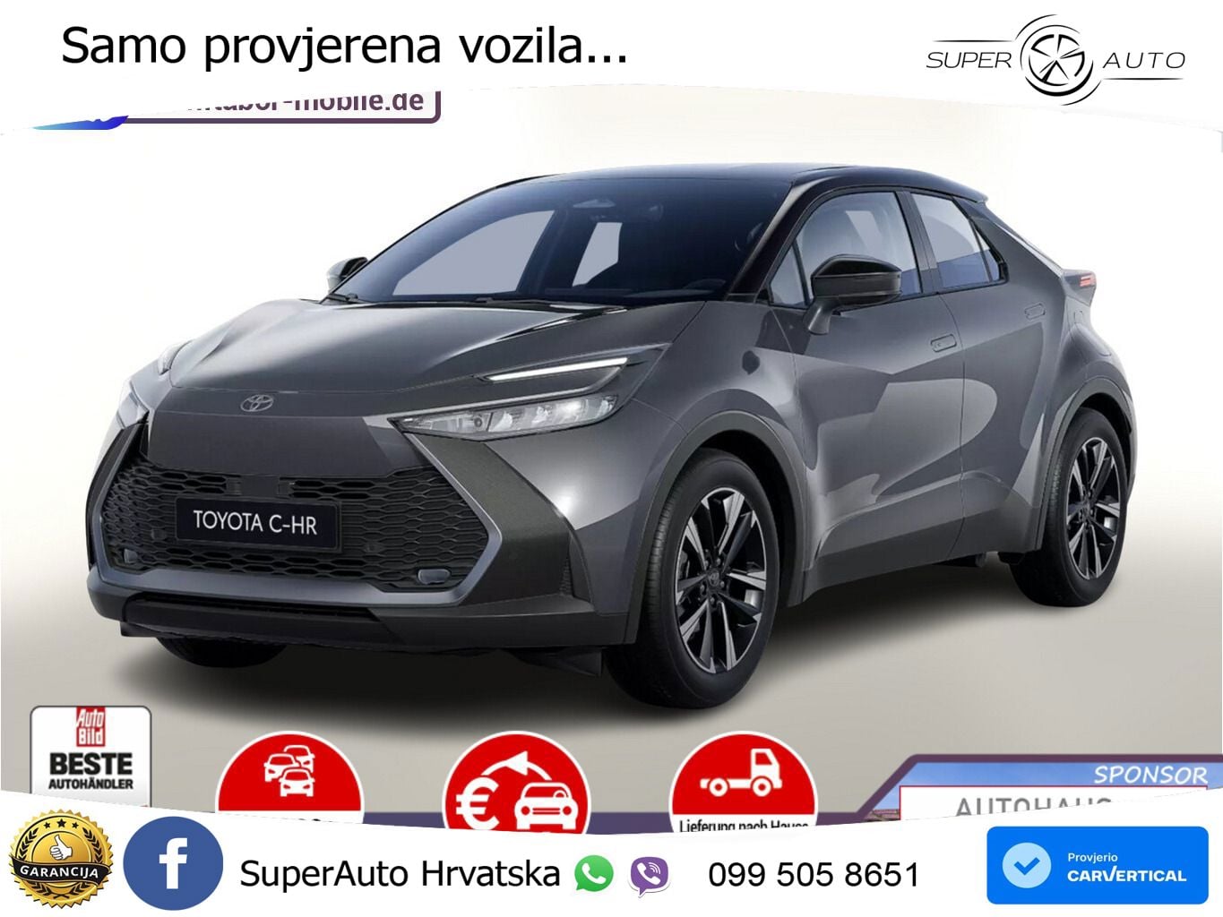 Toyota C-HR 1.8 (140 KS) Hybrid e-CVT Teamplayer LED+GR SJED+ACC