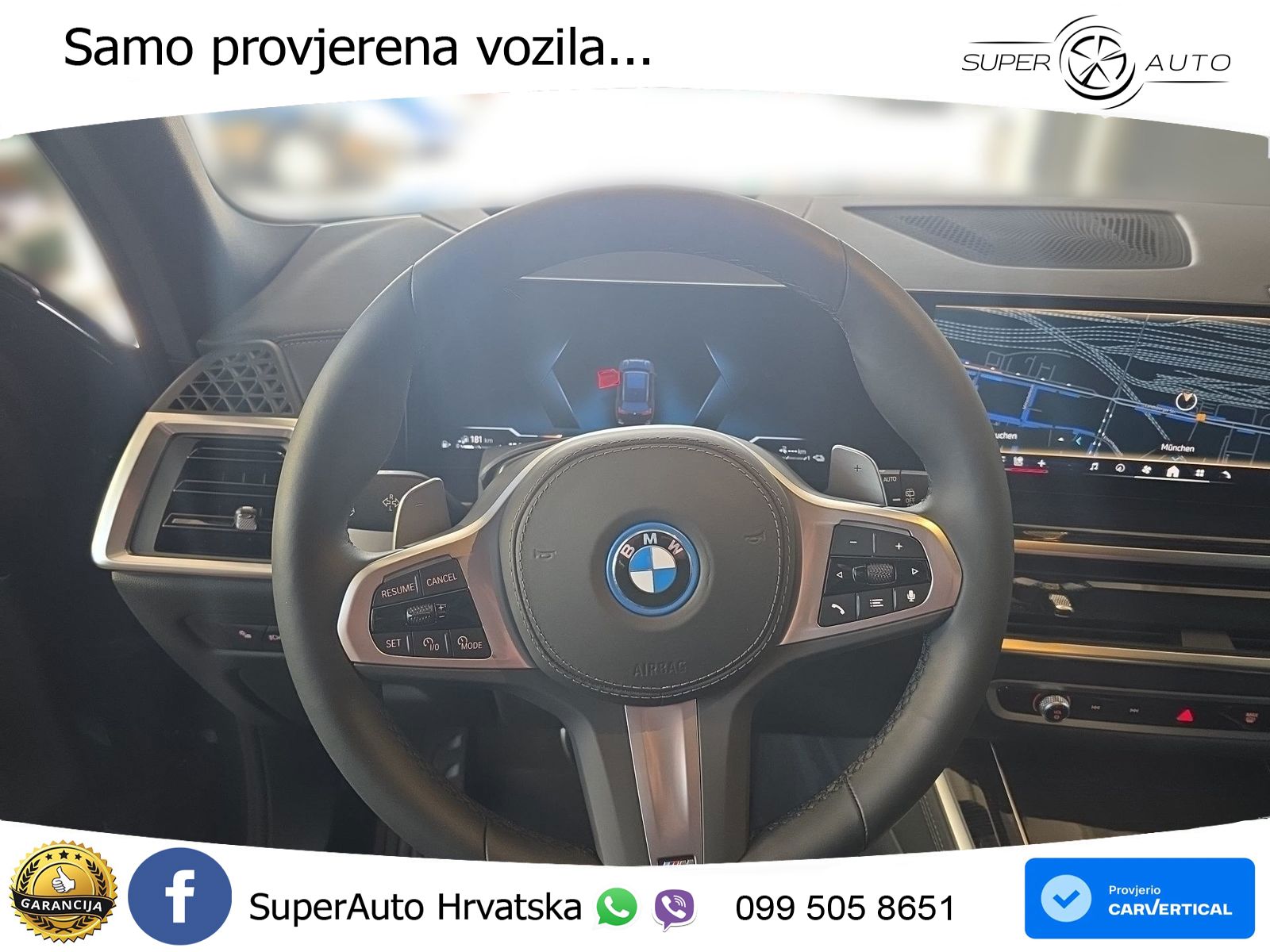 BMW X5 50e (489 KS) xDrive Steptronic M Sport ZRAČNI+ACC+GR SJED+KAM+PANO