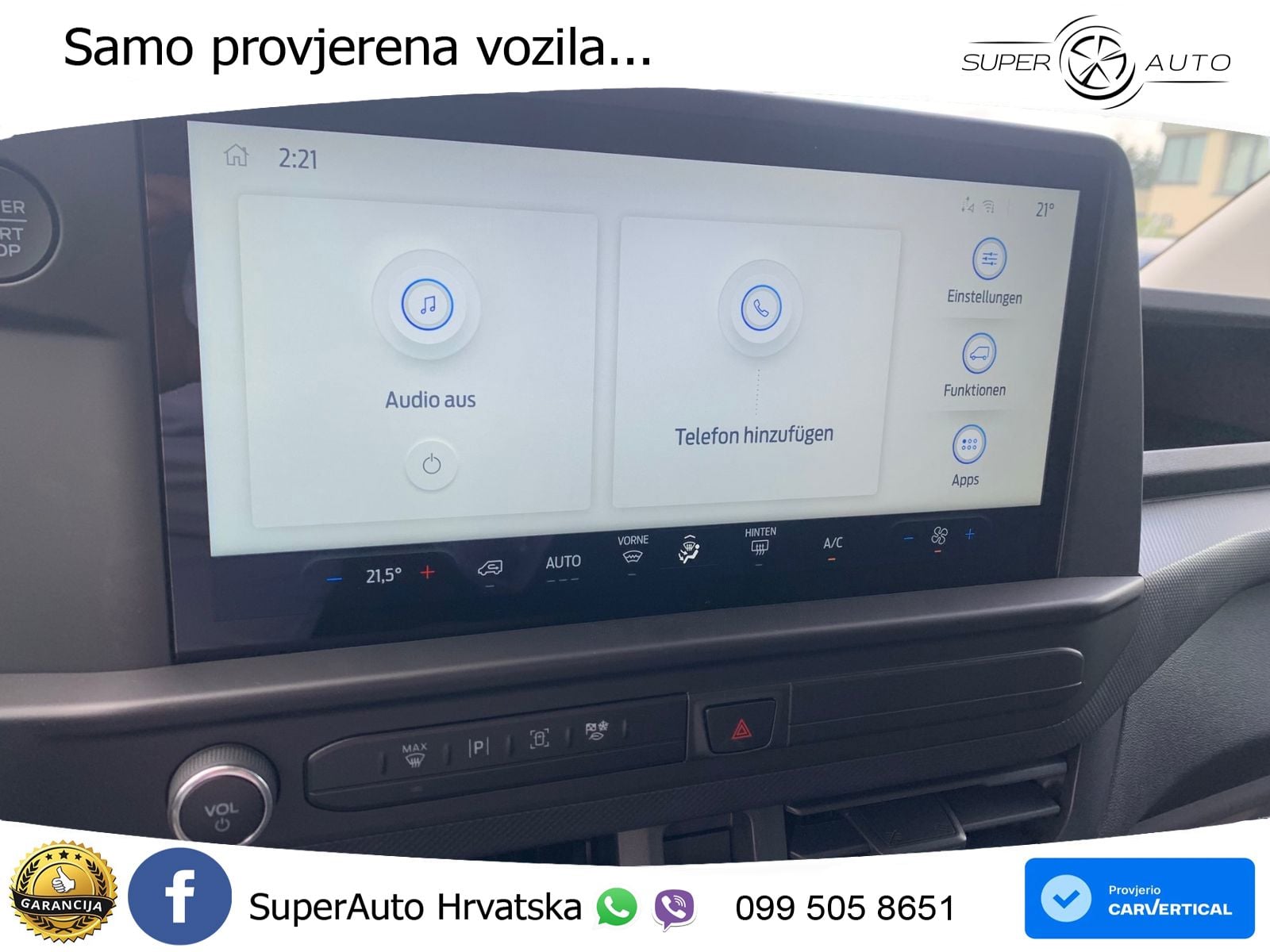 Ford Transit Custom 280L1 TREND Kasten *LED *GJR 110 KS