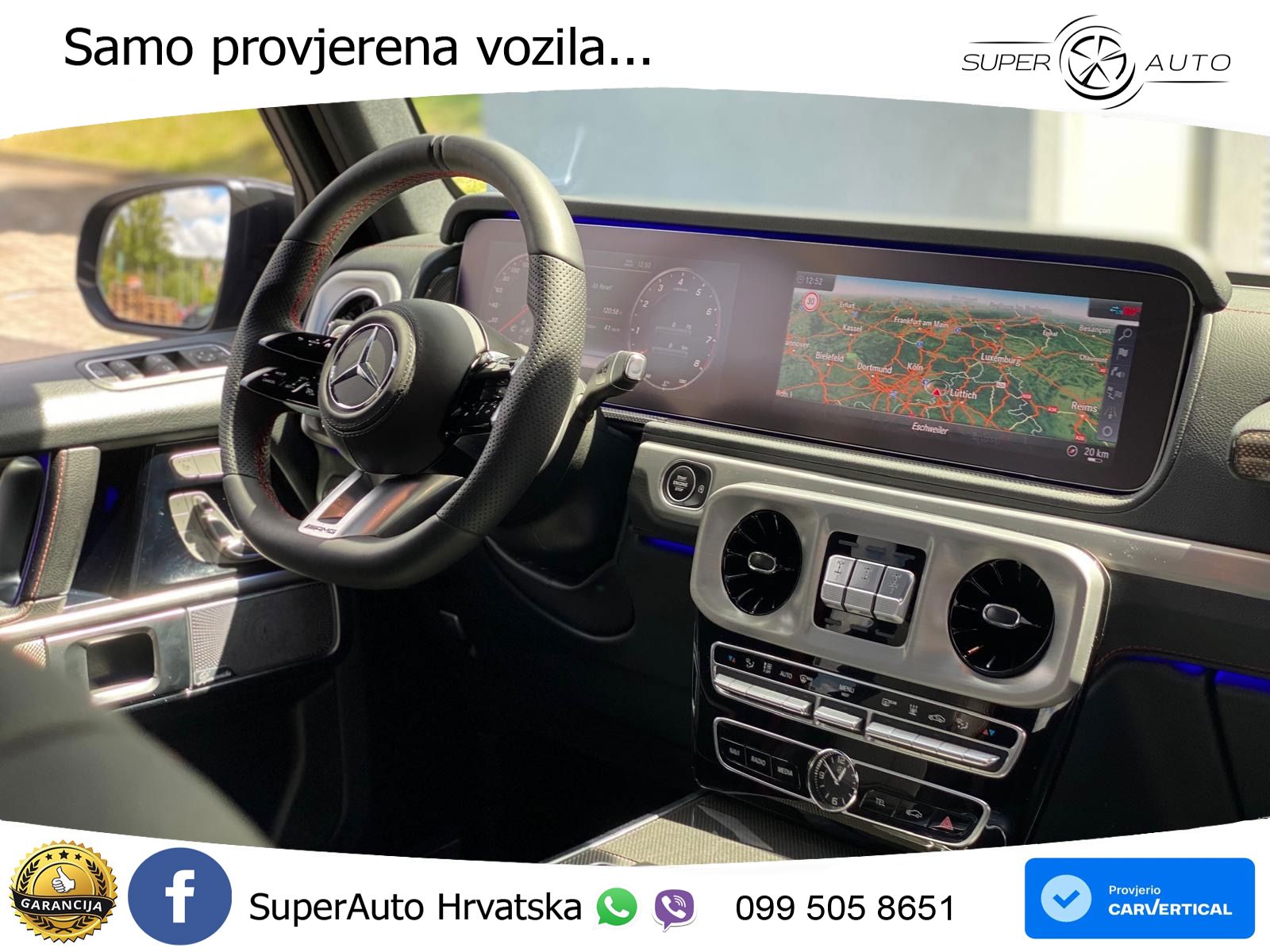 Mercedes G 500 Long V8 (422 KS) 4MATIC 9G-TRONIC AMG ZRAČNI+ACC+4xGR SJED+360