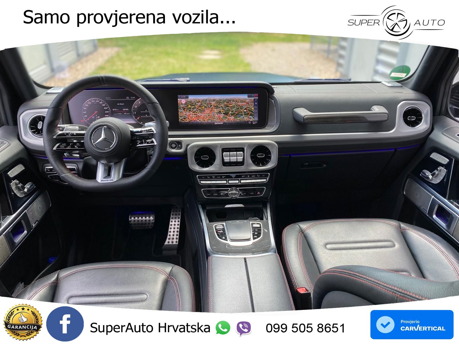 Mercedes G 500 Long V8 (422 KS) 4MATIC 9G-TRONIC AMG ZRAČNI+ACC+4xGR SJED+360