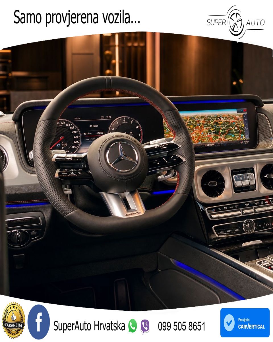 Mercedes G 500 Long V8 (422 KS) 4MATIC 9G-TRONIC AMG ZRAČNI+ACC+4xGR SJED+360