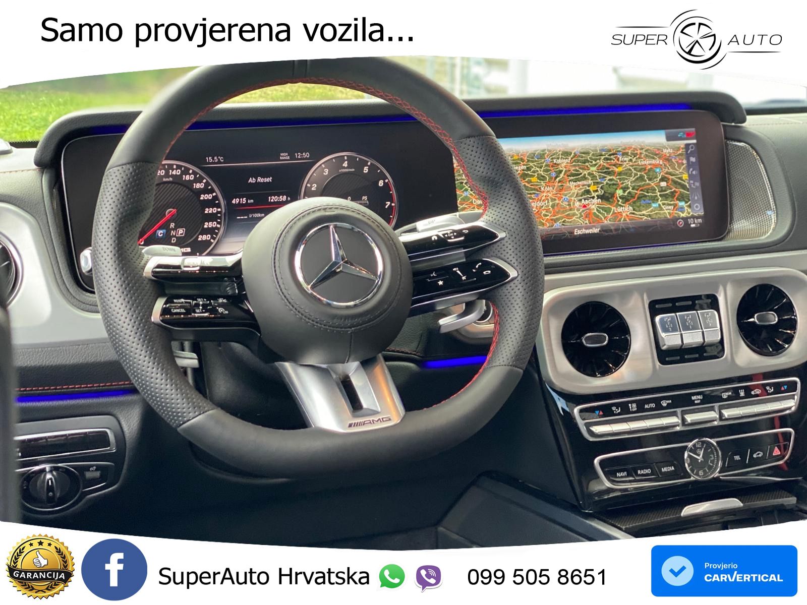 Mercedes G 500 Long V8 (422 KS) 4MATIC 9G-TRONIC AMG ZRAČNI+ACC+4xGR SJED+360
