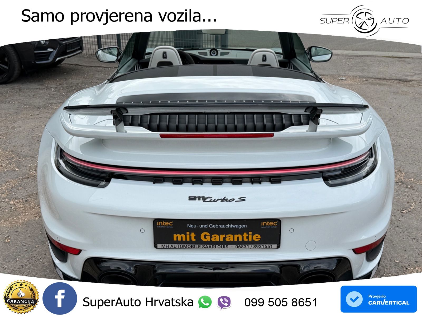 Porsche 911 Turbo S Cabriolet 3.8 (650 KS) PDK ZRAČNI+ACC+GR SJED+KAM