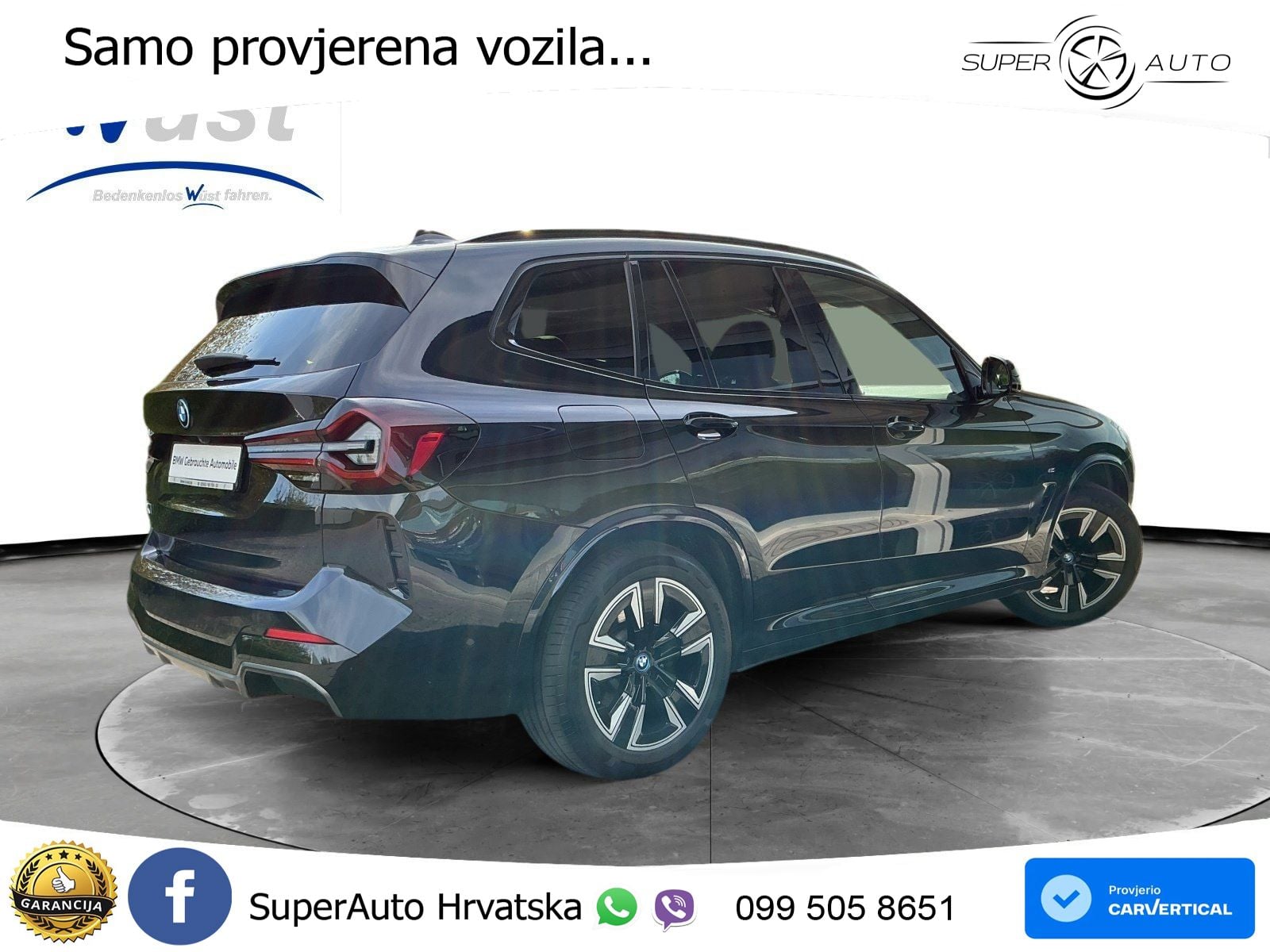BMW iX3 80 kWh (286 KS) M Sport LED+GR SJED+ACC