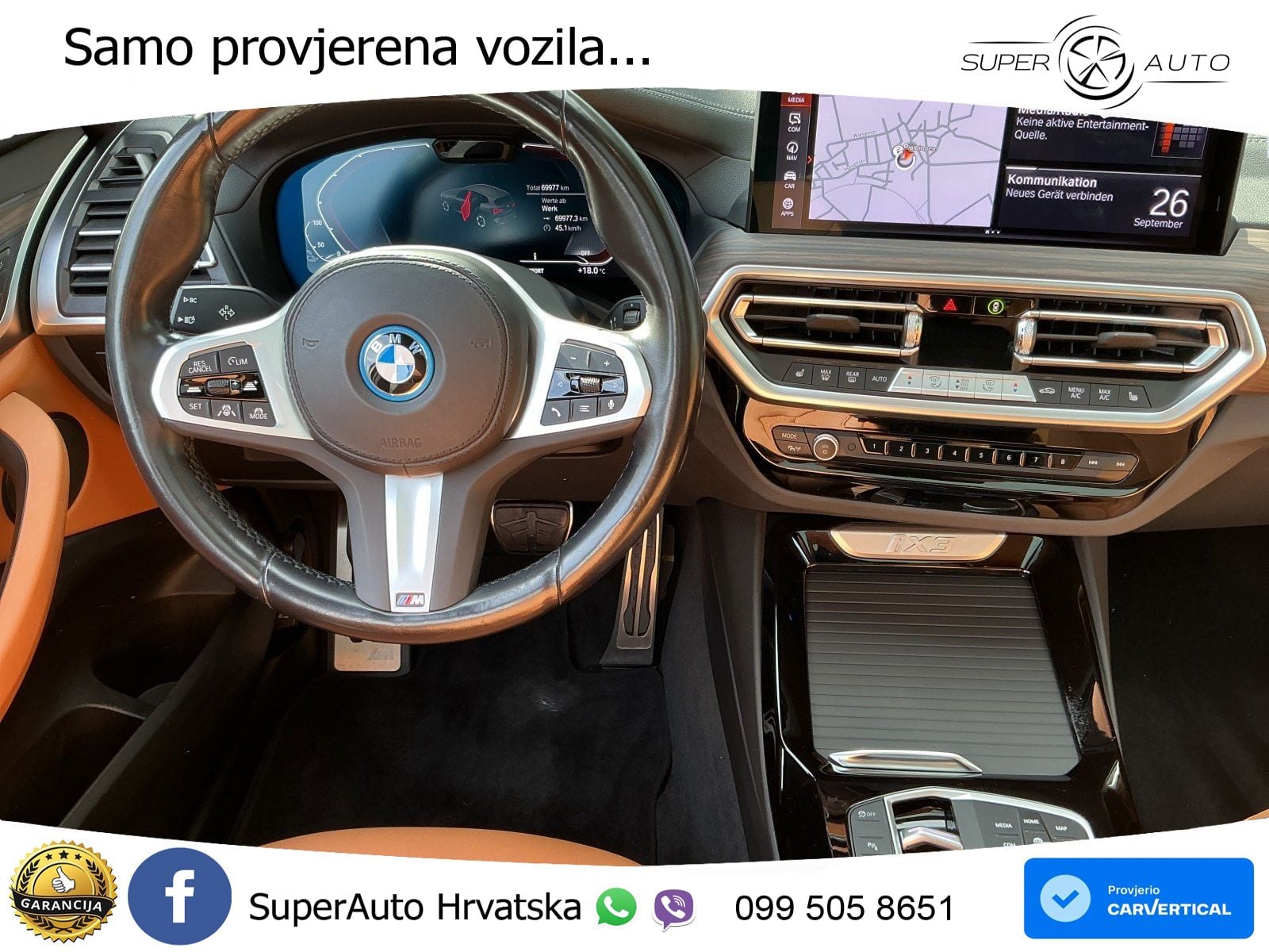 BMW iX3 80 kWh (286 KS) M Sport LED+GR SJED+ACC
