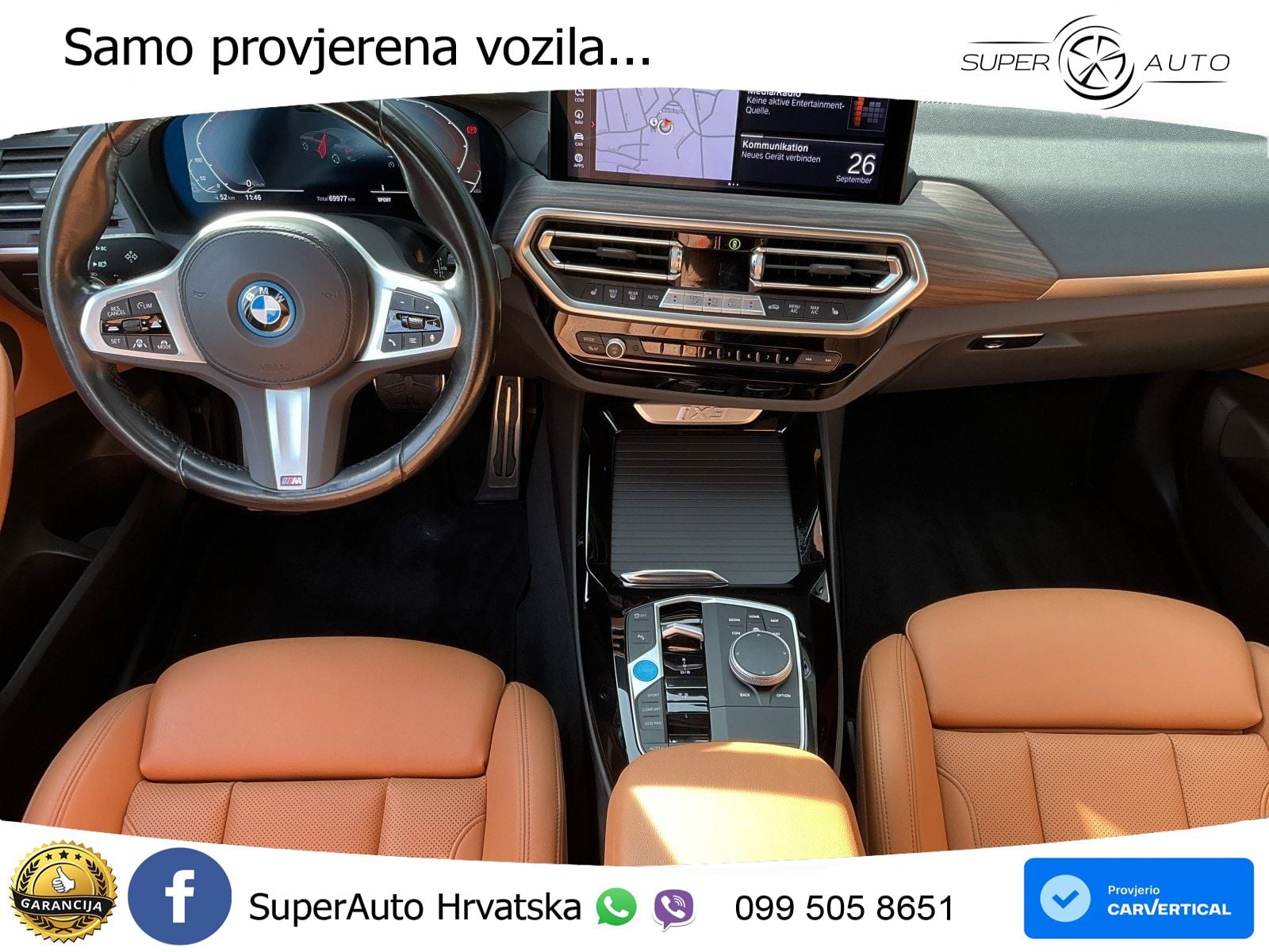 BMW iX3 80 kWh (286 KS) M Sport LED+GR SJED+ACC