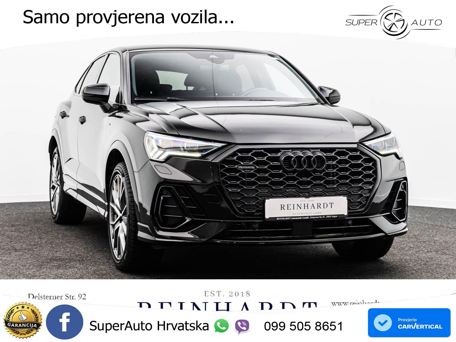 Audi Q3 II Sportback 45 TFSI (245 KS) quattro S tronic 2x S line LED+ACC