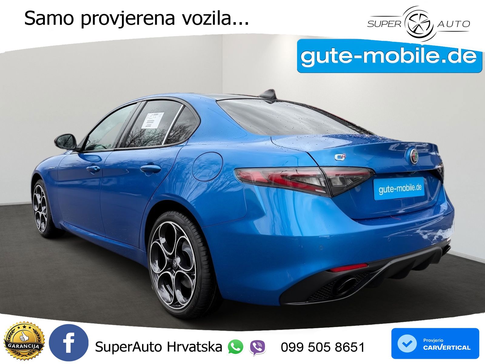 Alfa Romeo Giulia 2.0 Turbo (280 KS) Q4 Automatic LED+ACC