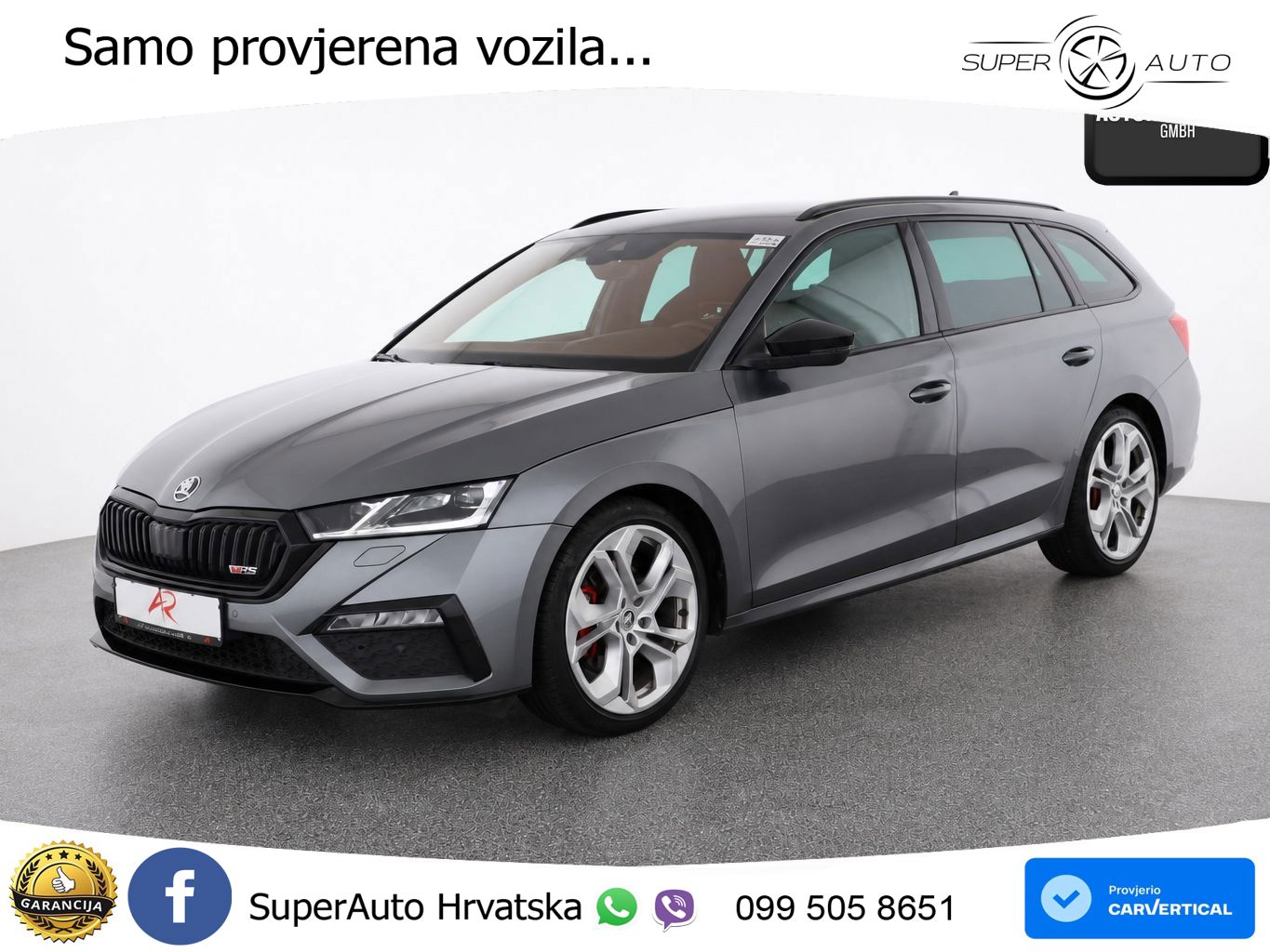 Škoda Octavia Combi RS 2.0 TDI (200 KS) DSG LED+GR SJED+ACC