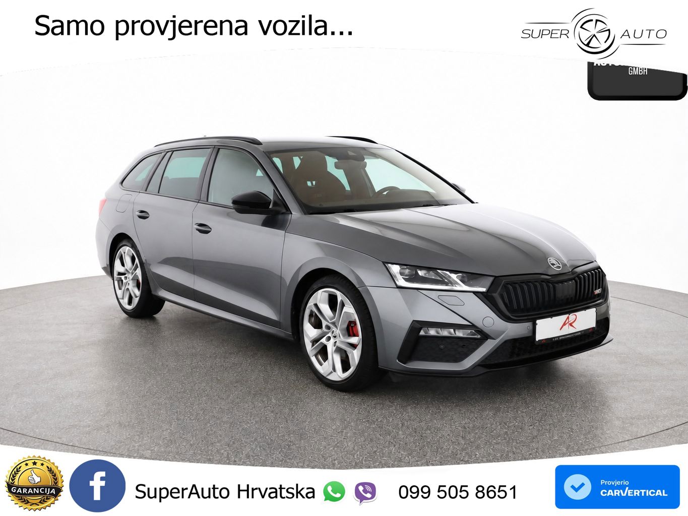 Škoda Octavia Combi RS 2.0 TDI (200 KS) DSG LED+GR SJED+ACC