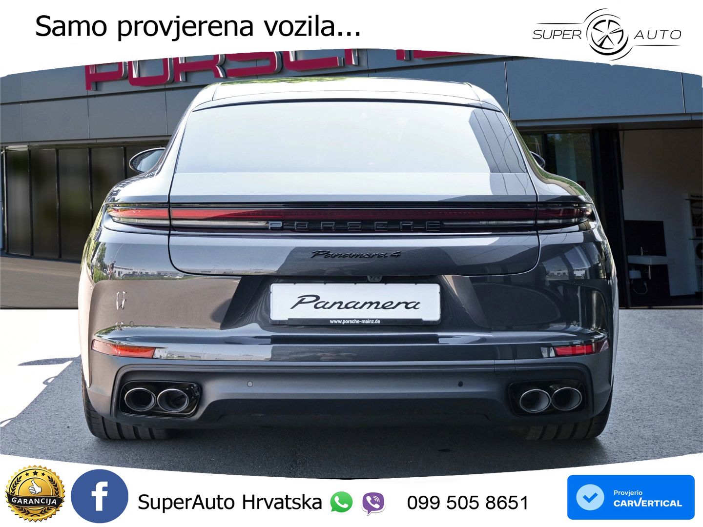 Porsche Panamera 4 2.9 V6 (470 KS) E-Hybrid PDK ZRAČNI+ACC+GR SJED+KAM+PANO