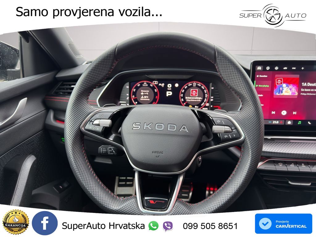 Škoda Octavia Combi RS 2.0 TSI (265 KS) DSG LED+GR SJED+ACC