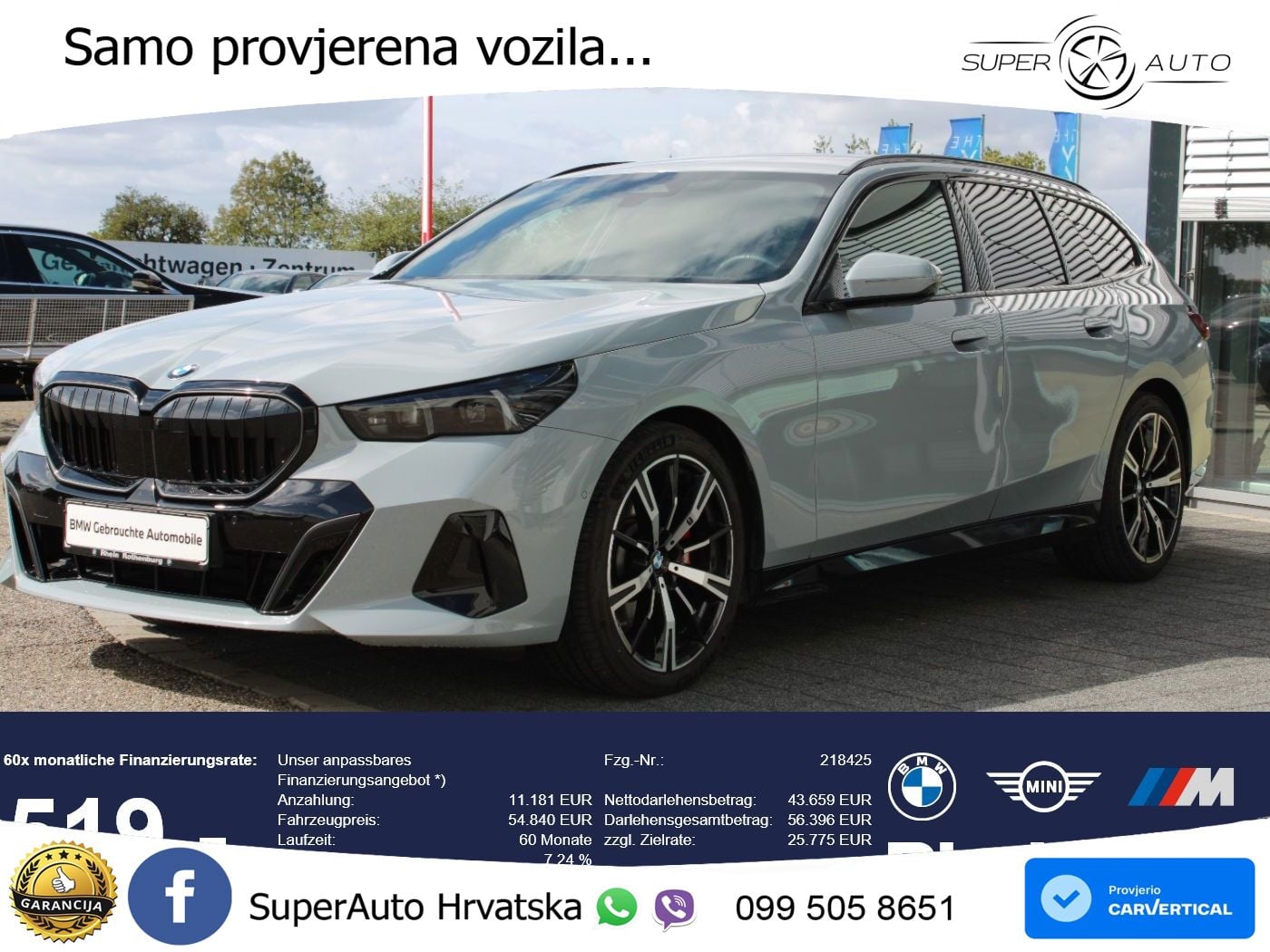 BMW 520d Touring (197 KS) xDrive Steptronic M Sport LED+GR SJED+ACC