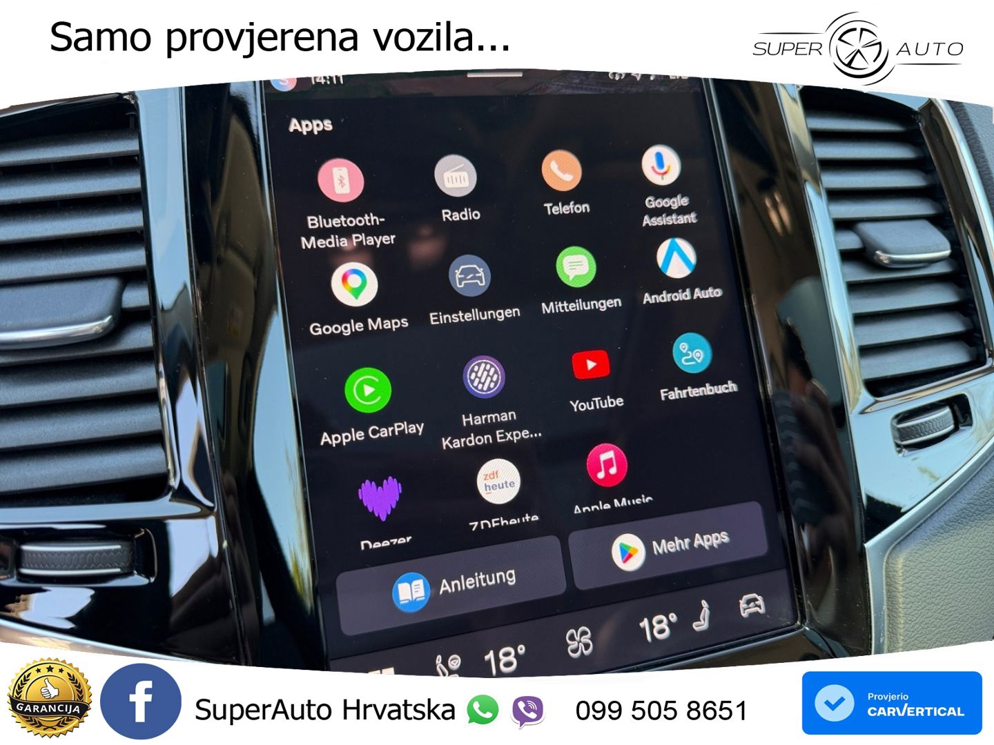 Volvo XC90 2.0 B5 Diesel AWD Automatic ZRAČNI+ACC+GR SJED+KAM+PANO
