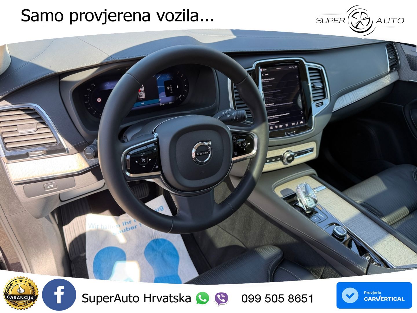 Volvo XC90 2.0 B5 Diesel AWD Automatic ZRAČNI+ACC+GR SJED+KAM+PANO