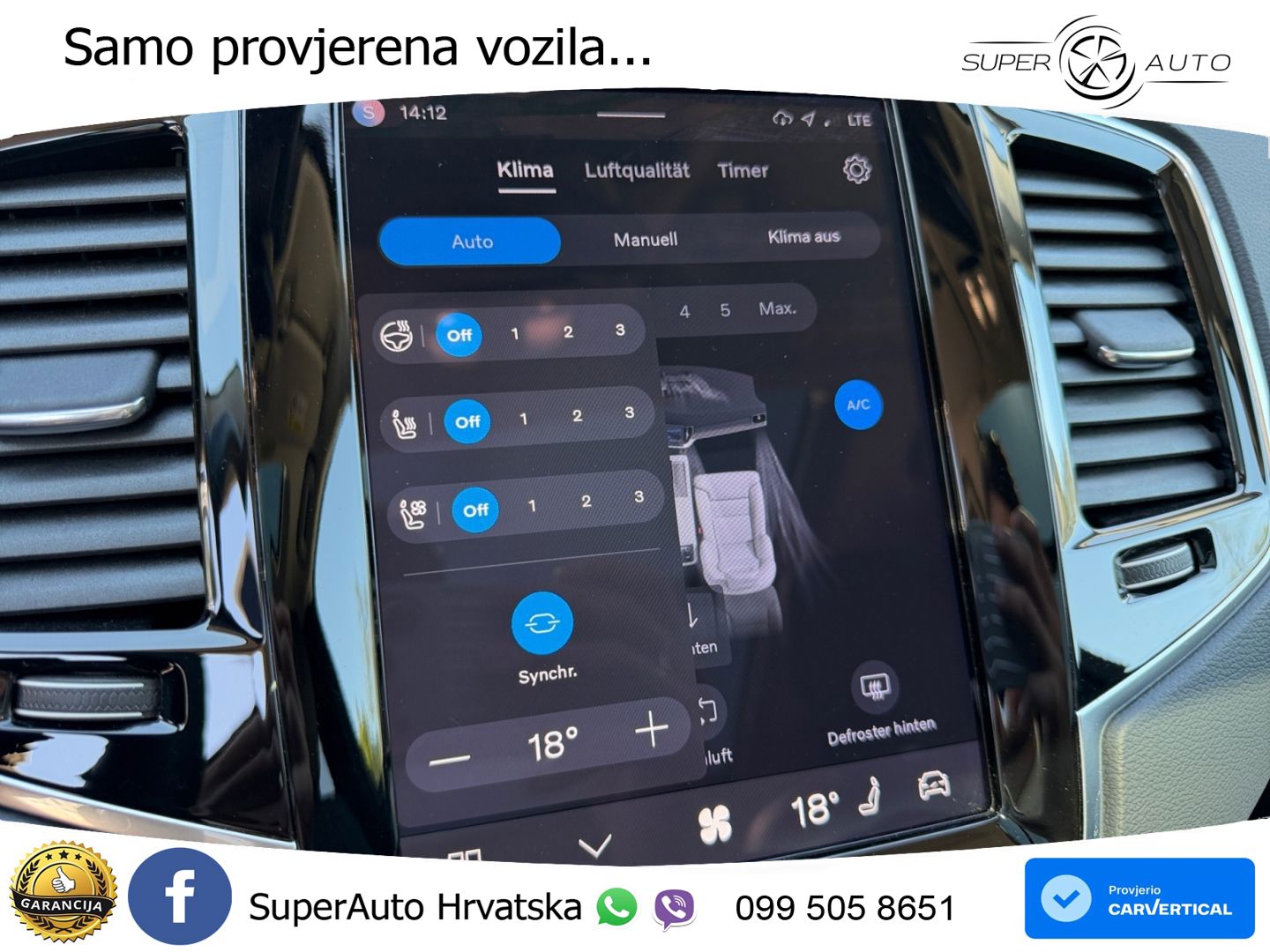 Volvo XC90 2.0 B5 Diesel AWD Automatic ZRAČNI+ACC+GR SJED+KAM+PANO
