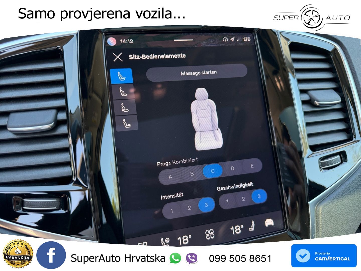 Volvo XC90 2.0 B5 Diesel AWD Automatic ZRAČNI+ACC+GR SJED+KAM+PANO