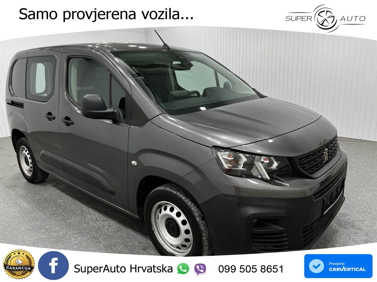 Peugeot PARTNER 100 1.5 HDI PREMIUM |1H|DAB|NAV|KLIMA|3S 102 KS