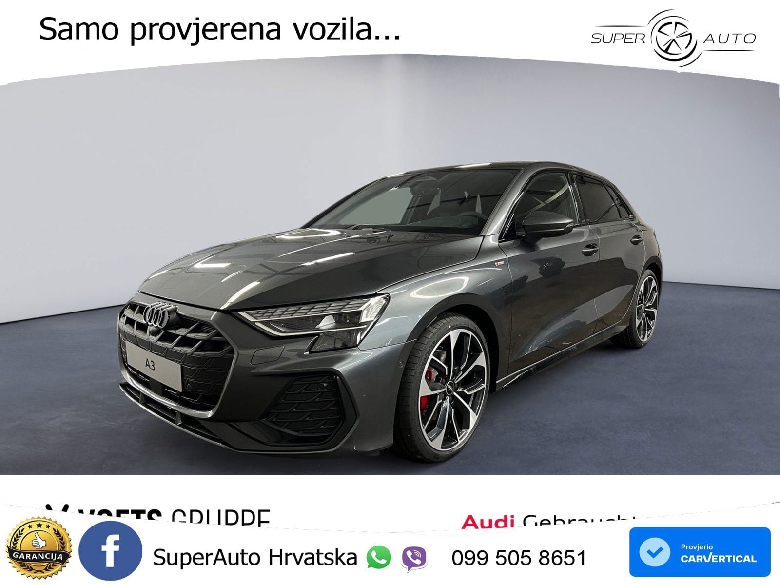 Audi A3 Limuzina 40 TFSI (204 KS) quattro S tronic S line MATRIX+GR SJED+KAM