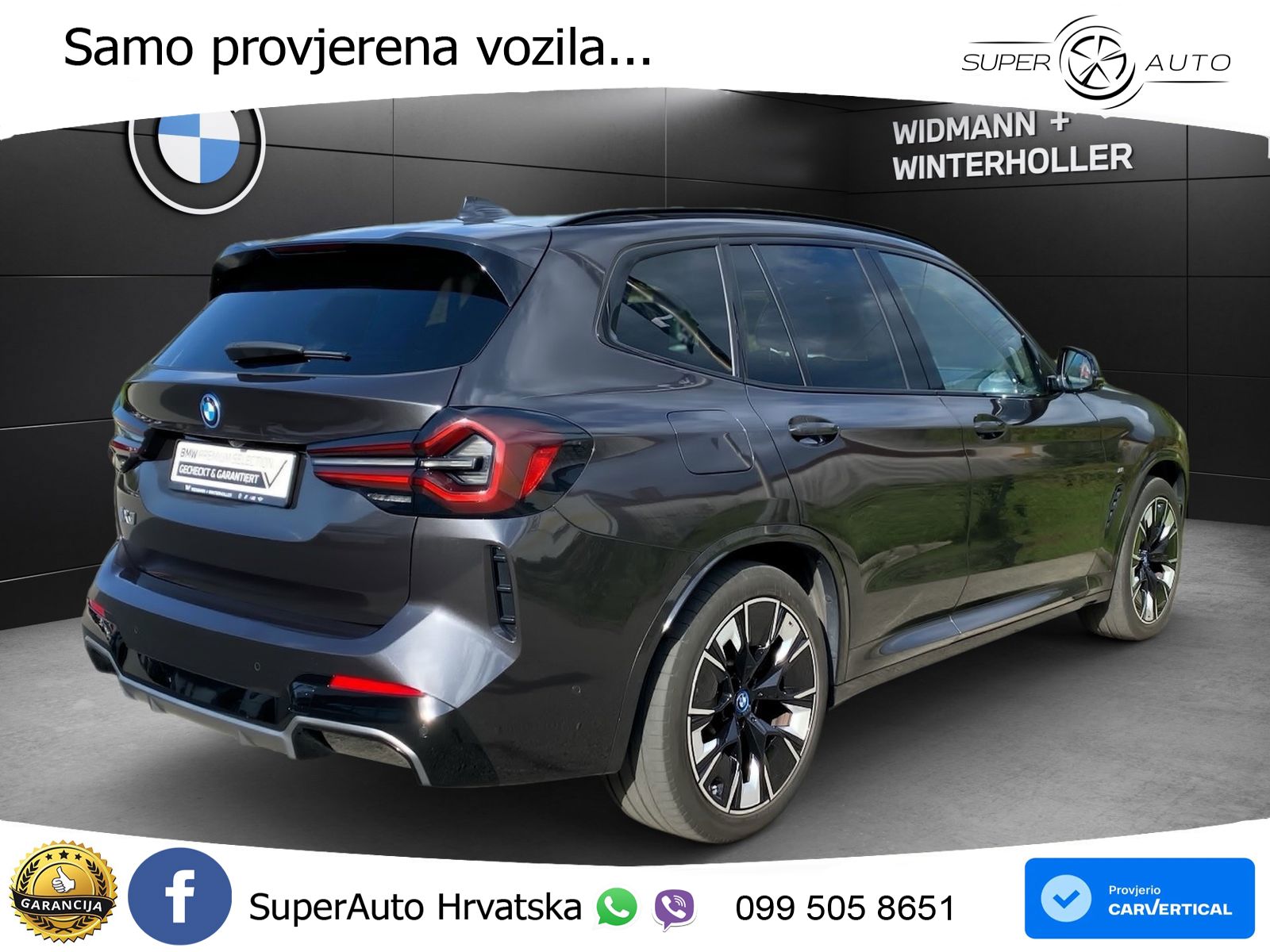 BMW iX3 80 kWh (286 KS) M Sport LED+GR SJED+ACC