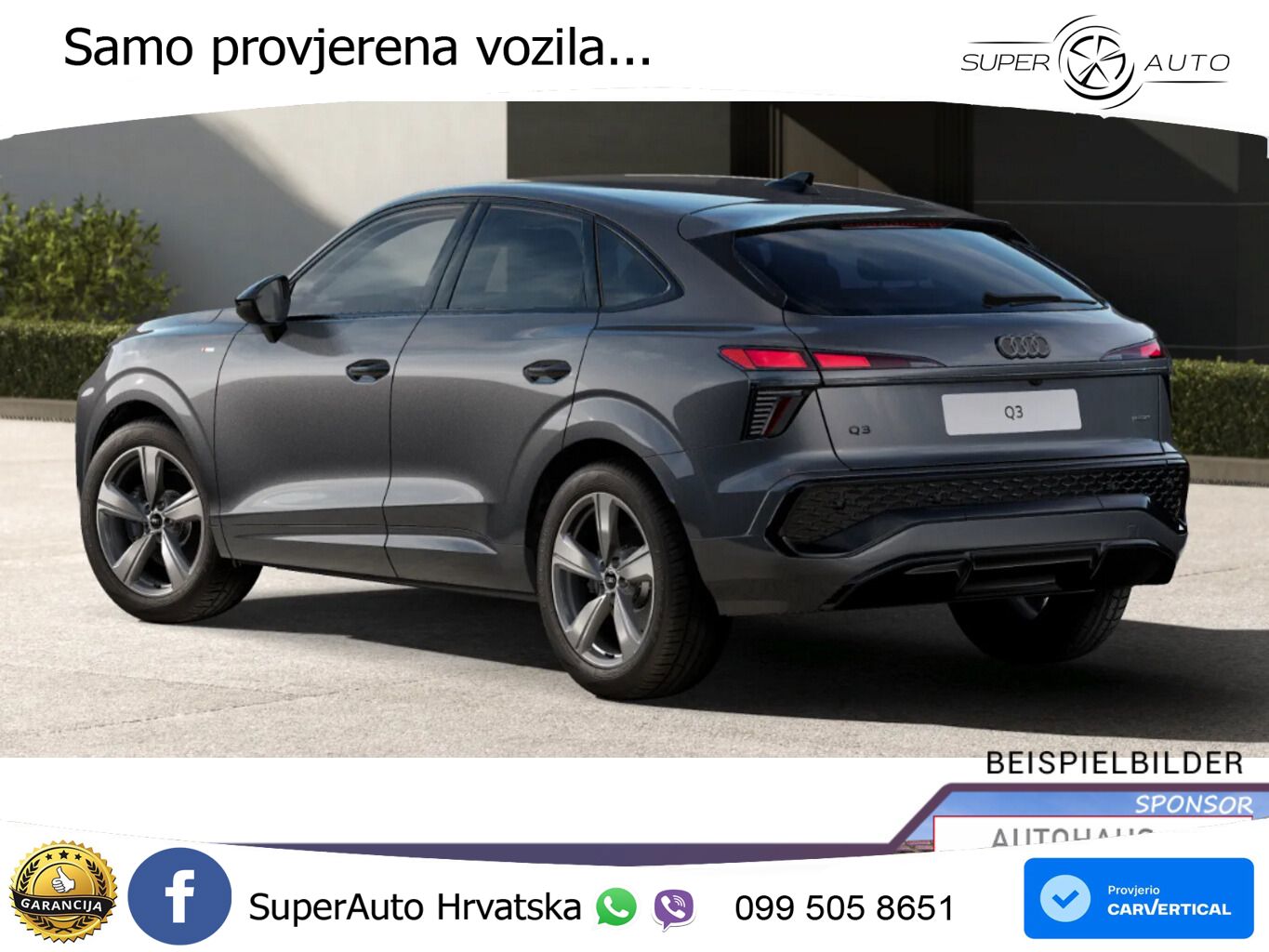 Audi Q3 Sportback 2.0 TDI (193 KS) quattro S tronic LED+GR SJED+ACC