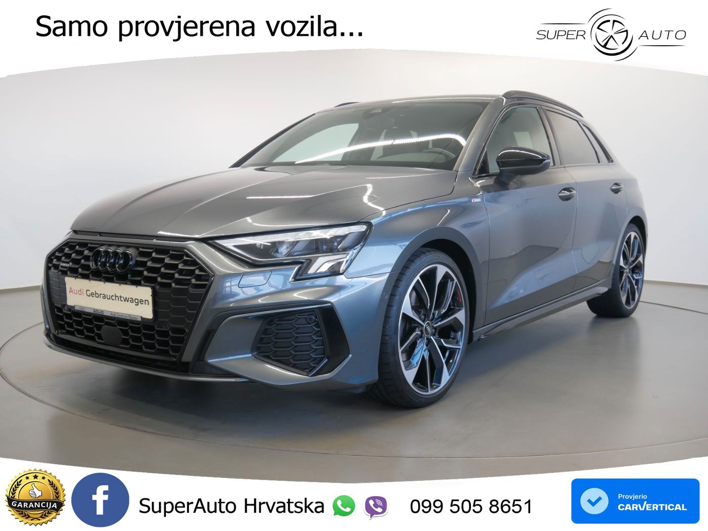 Audi A3 40 TFSI (190 KS) quattro S tronic S line LED+GR SJED+ACC
