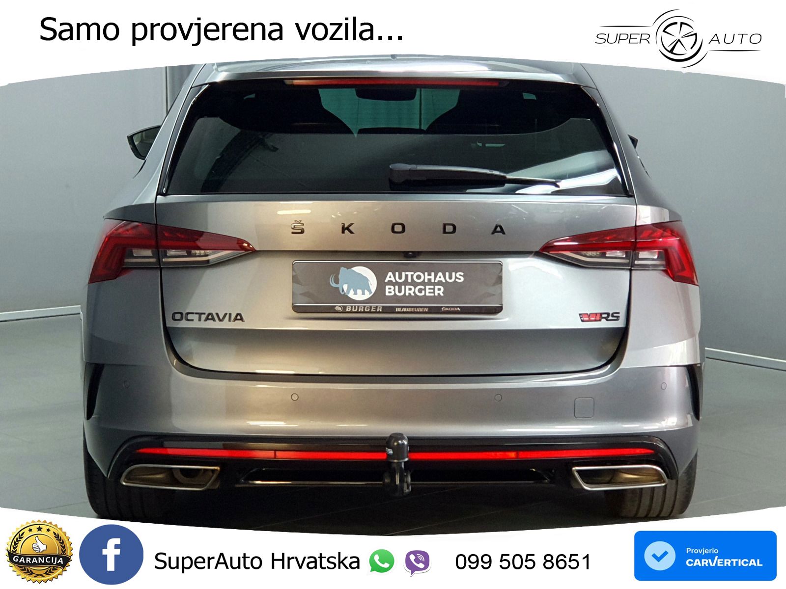 Škoda Octavia Combi RS 2.0 TDI (200 KS) DSG LED+GR SJED+ACC