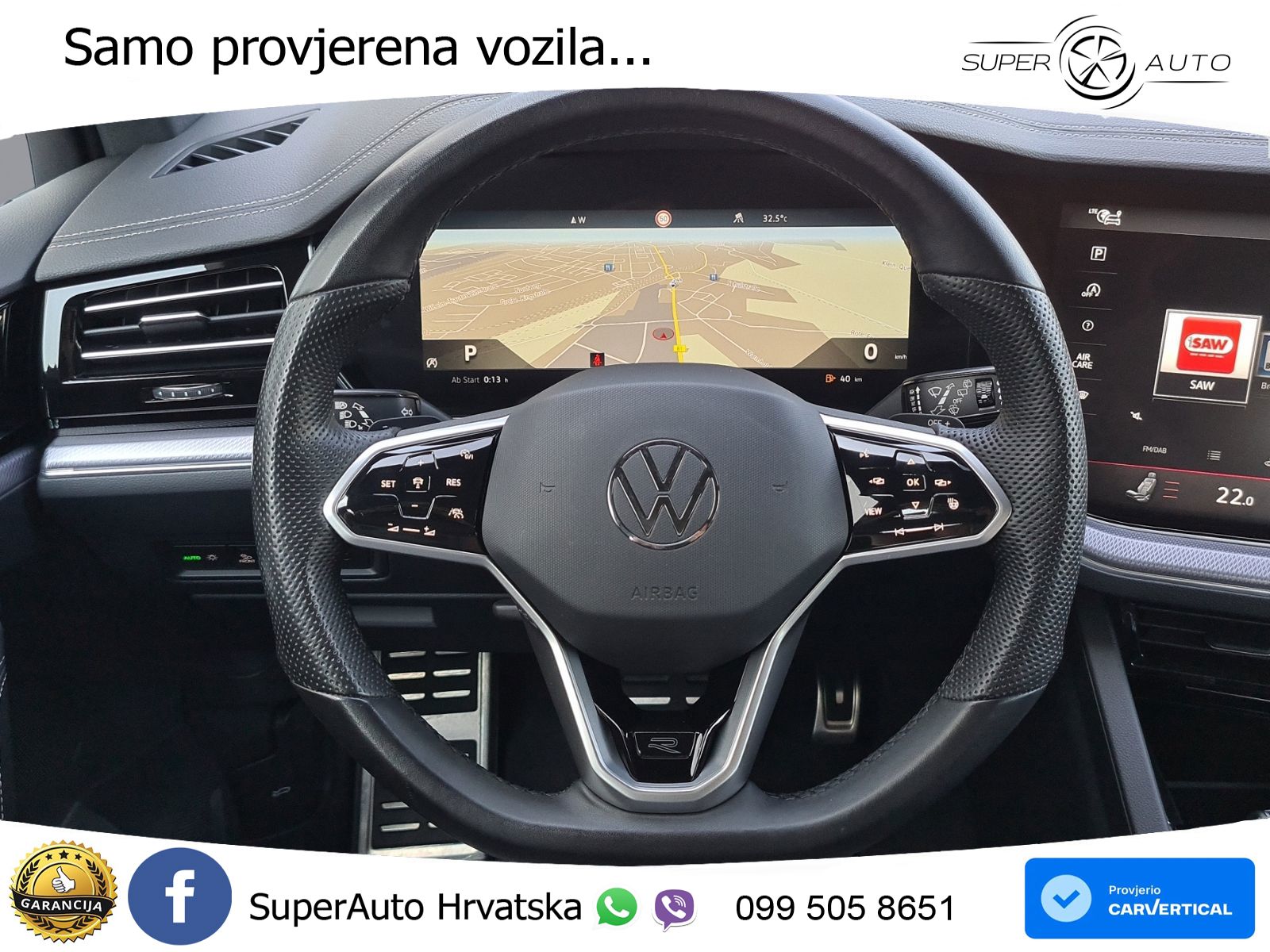 Volkswagen Touareg 3.0 V6 TDI (286 KS) 4MOTION Tiptronic R-Line ZRAČNI+ACC+4xGR SJED+KAM