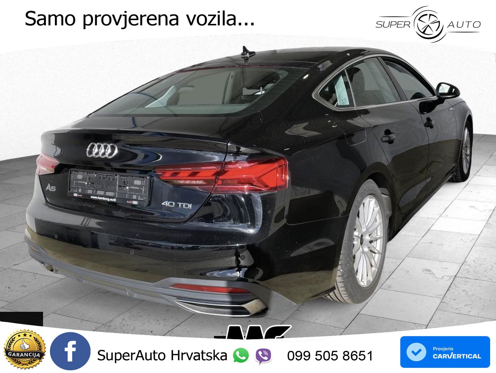 Audi A5 Sportback 40 TDI (204 KS) S tronic LED+GR SJED+ACC